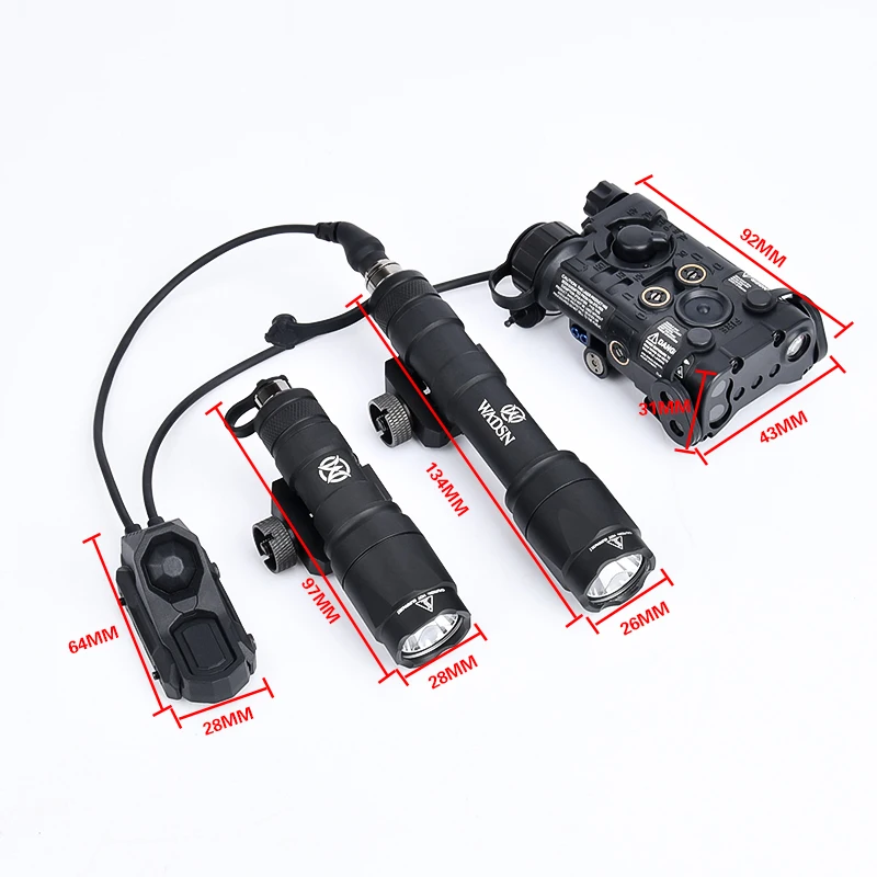 

Tactical WADSN NGAL Red Green Blue Indicator Surefir M300A M600C Hunting Scout Light With Airsoft AXON Dual Control Switch Rail