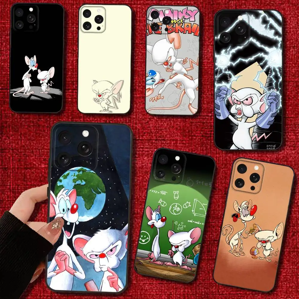 

P-Pinky and the B-Brain Phone Case For iPhone 16e,16,15,14,13,12,11,Pro,X,XS,Max,XR,Plus,Mini Soft Black Cover