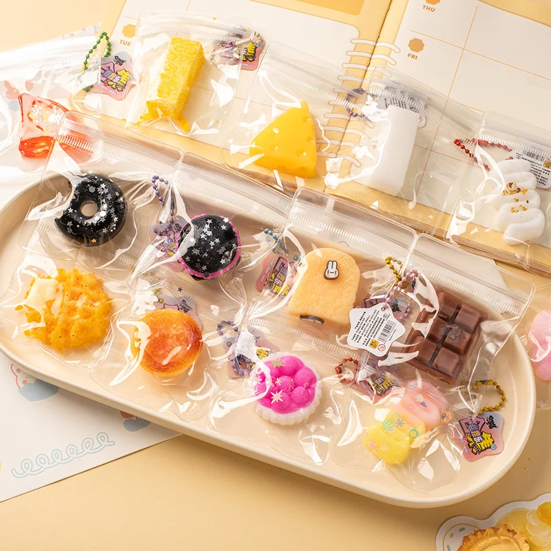 12 Uds. Squishies de crecimiento lento para alimentos, juguete Donut Waffle de crecimiento lento, juguetes antiestrés para niños, adolescentes y adultos