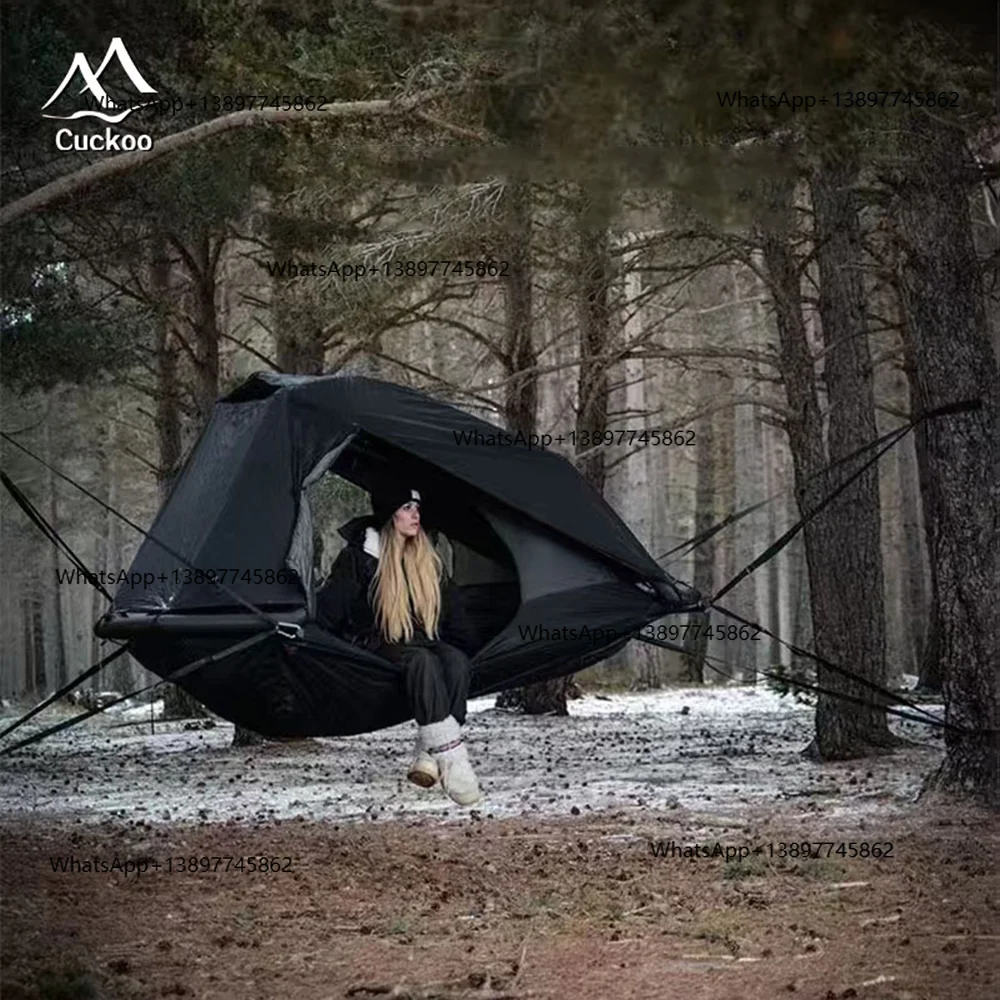 

Peiqi Portable Hanging Tent 5.5kg Mini Foldable Mobile Strong Elevated Tent Ultra-Light Inflatable Hammock Tent for Overnight Sl
