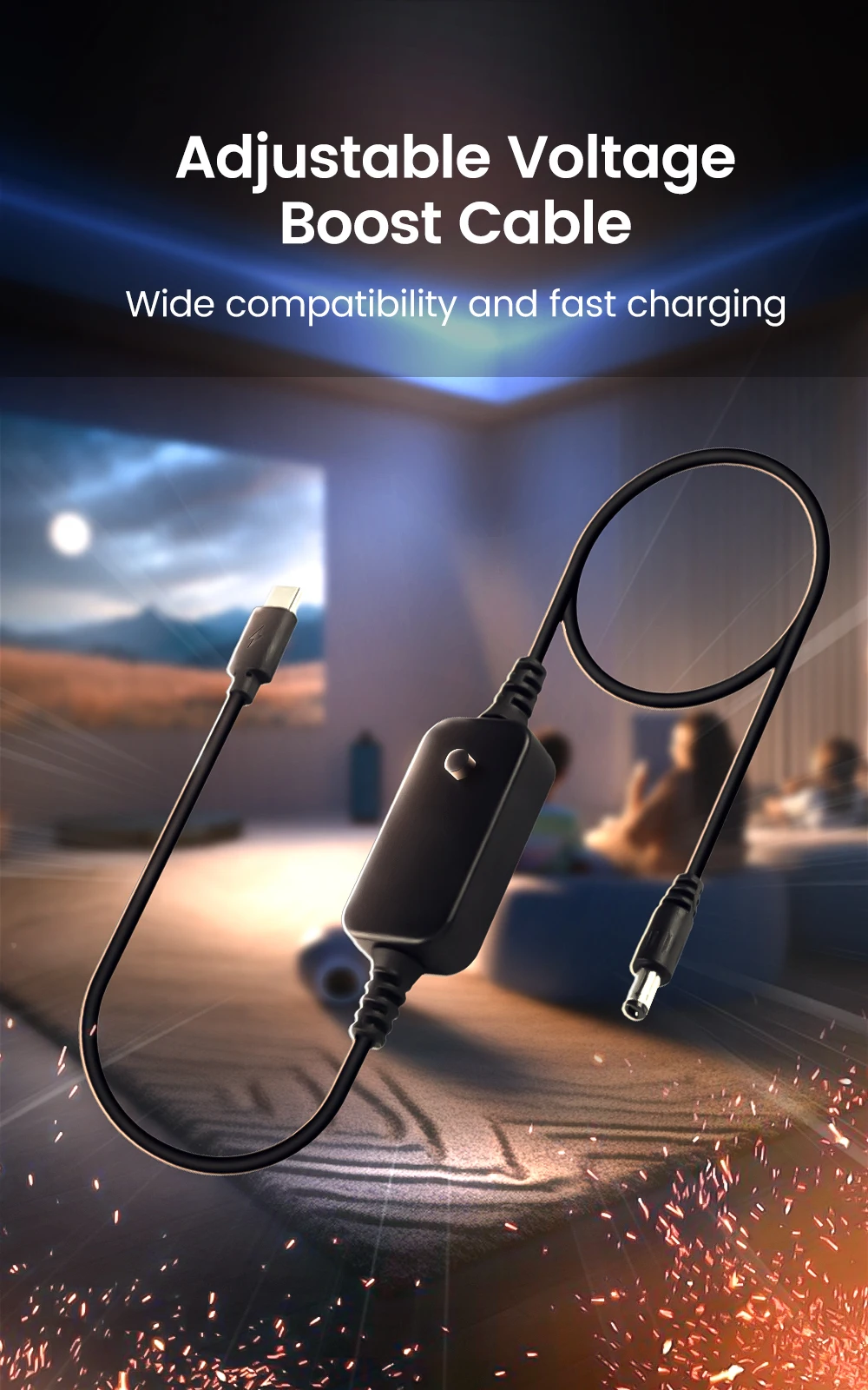 Olaf Typ C zu DC Power Boost Kabel DC 5V/9V/12V/15V/20V Boost Konverter 8 Adapter Step-up Kabel Für Wifi Router Laptop Mini Fan – Detail 1