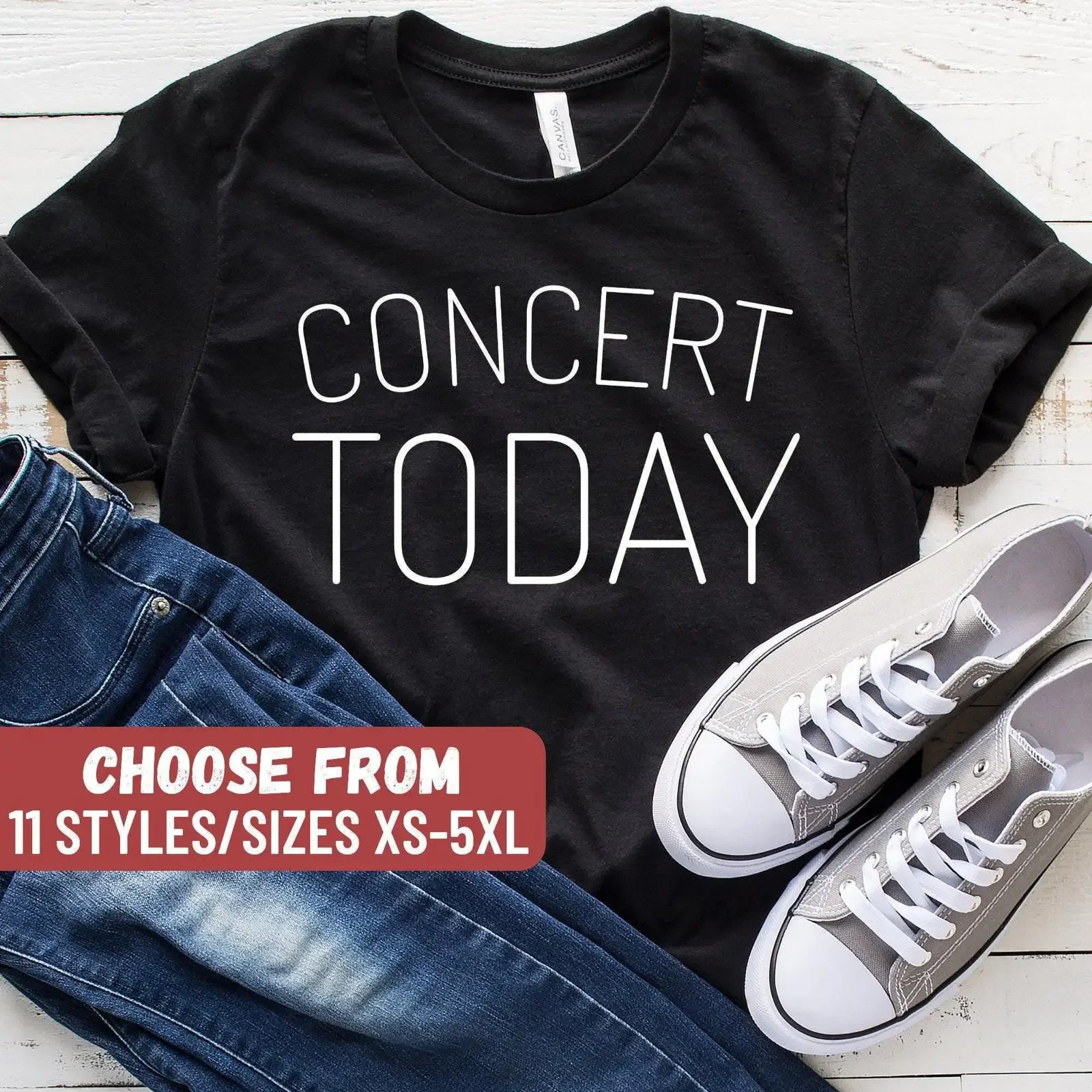 Concert Today T Shirt for Music Teacher Band Choir Orchestra Director Educator Casual  vintage Washed homme graphic fashion