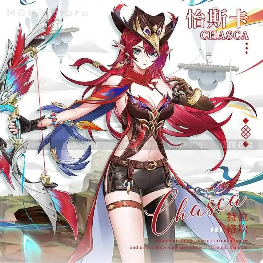 

20CM Original Tabletop Decoration Anime Game Genshin Impact Chasca Scene Acrylic Double Plug Stand Figure Model Cosplay