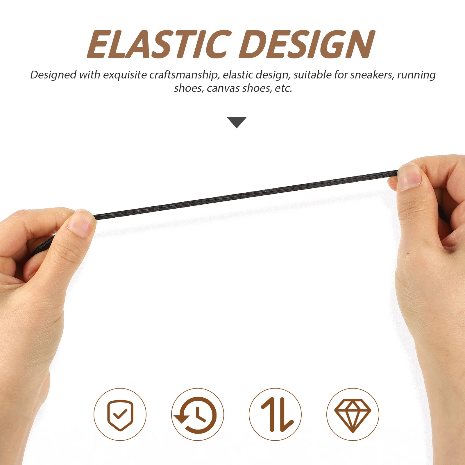 

4pcs Elastic Shoe Laces For Sneakers Design Fit Sports Running Shoes Adjustable Length Premium Rubber Material