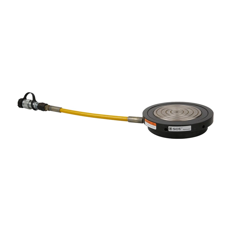 Professional 700Bar Single Acting Ultra Low Height Steel Nut Locking Hydraulic Cylinder Jack 100T SOV-HRCL-100-10