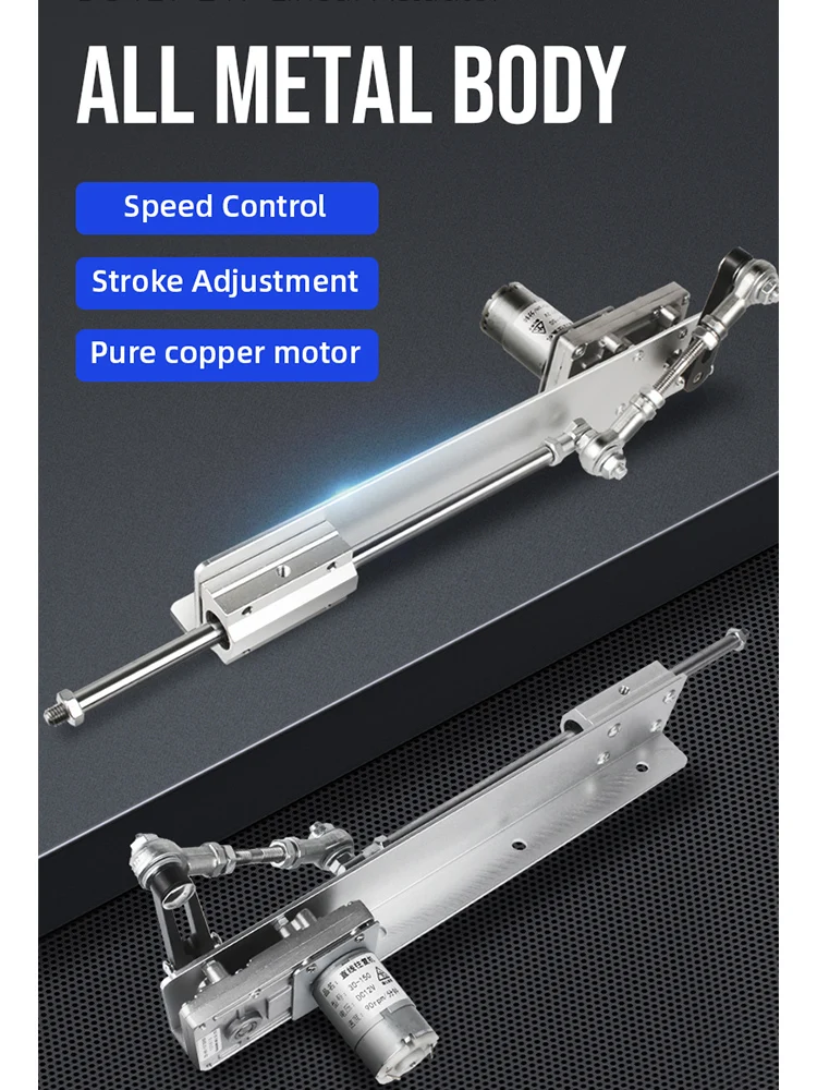 AliExpress NONE DC 12V/24V Reciprocating Cycle Linear Actuator Telescopic Motor with Suction Cup 6-20cm Stroke Speed Control for Automation