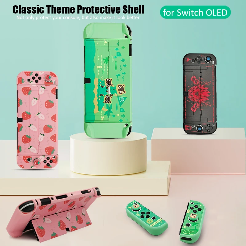 For Nintendo Switch OLED Shell PC Case Protective Housing Thin Cover Skin Colorful NS Swith OLED Accessories