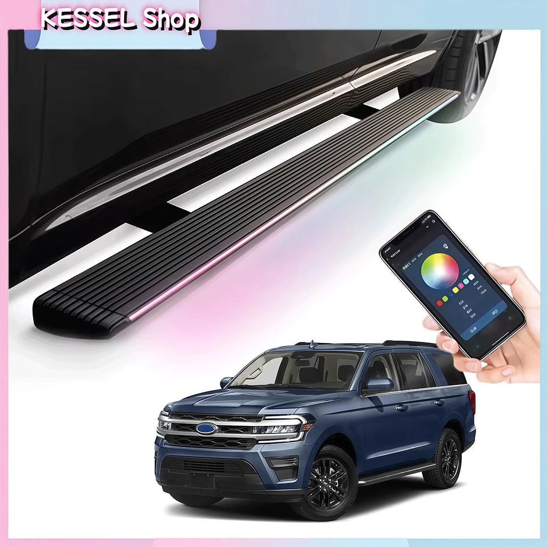 

Deployable Power Side Step with LED Light Electric Running Boards fits for Ford Expedition 2018-2024 Retractable Truck Steps