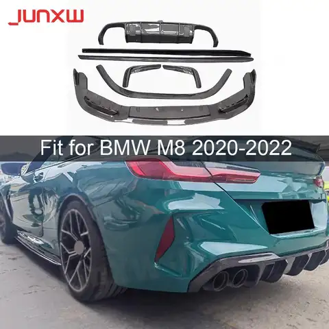 Carbon Fiber Body Kits for BMW M8 2020-2022 Front Bumper Lip Spoiler Rear Diffuser Splitters Side Skirts Bodykit FRP