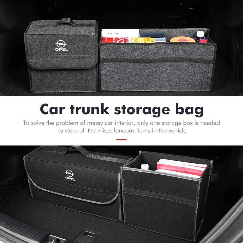 Car Trunk Folding Organizer Storage Bag Stowing Tidying Box For Opel Insignia Corsa Zafira Mokka Grandland Antara Ampera