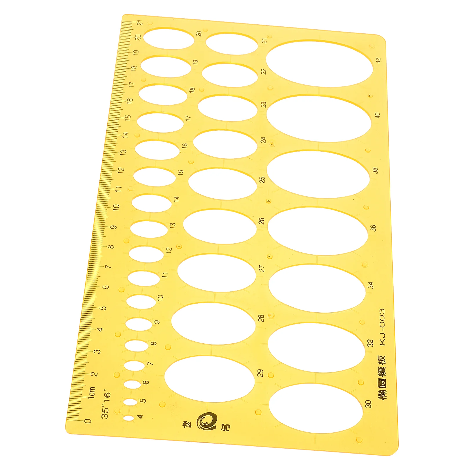 Ellipse Draft Rulers Plastic Drawings Templates Measuring Geometric Rulers for School Office (Orange)