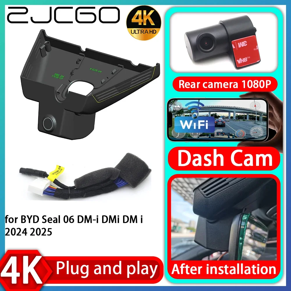 UHD 4K 2160P Plug and Play DVR Dash Cam UHD Video Recorder for BYD Seal 06 DM-i DMi DM i 2024 2025