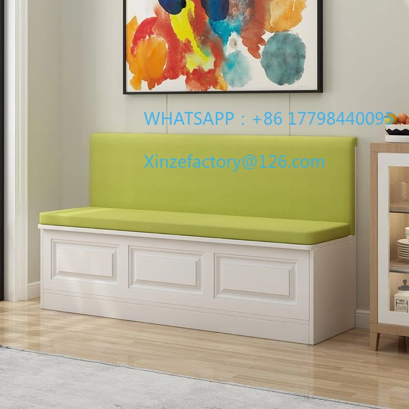 Sofá de restaurante simple personalizable, asiento de tarjeta, mesa de comedor, combinación de armario para balcón, apartamento pequeño