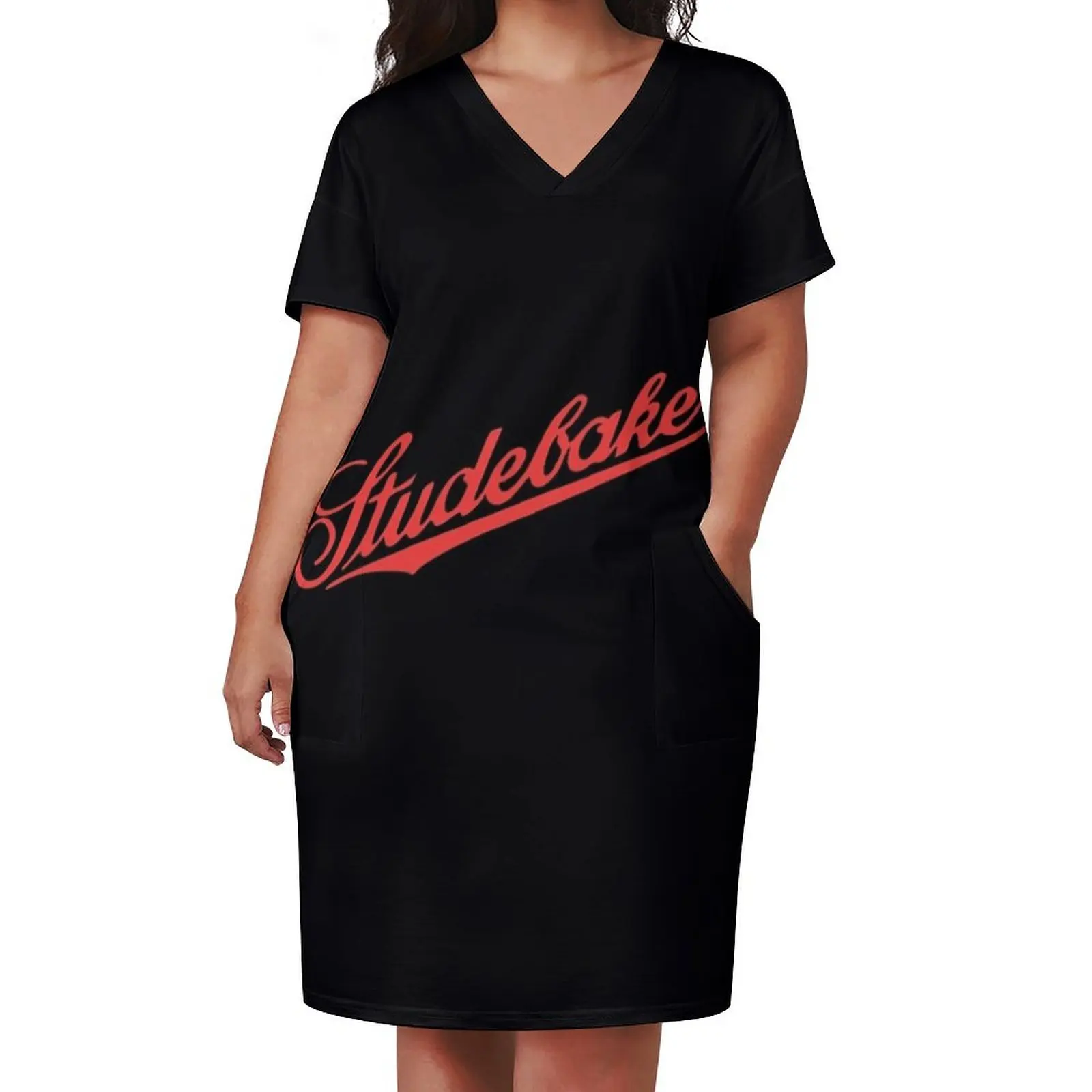 Vintage Studebaker \t Art Scoop \t Loose Pocket Dress Summer dresses for women Long dress