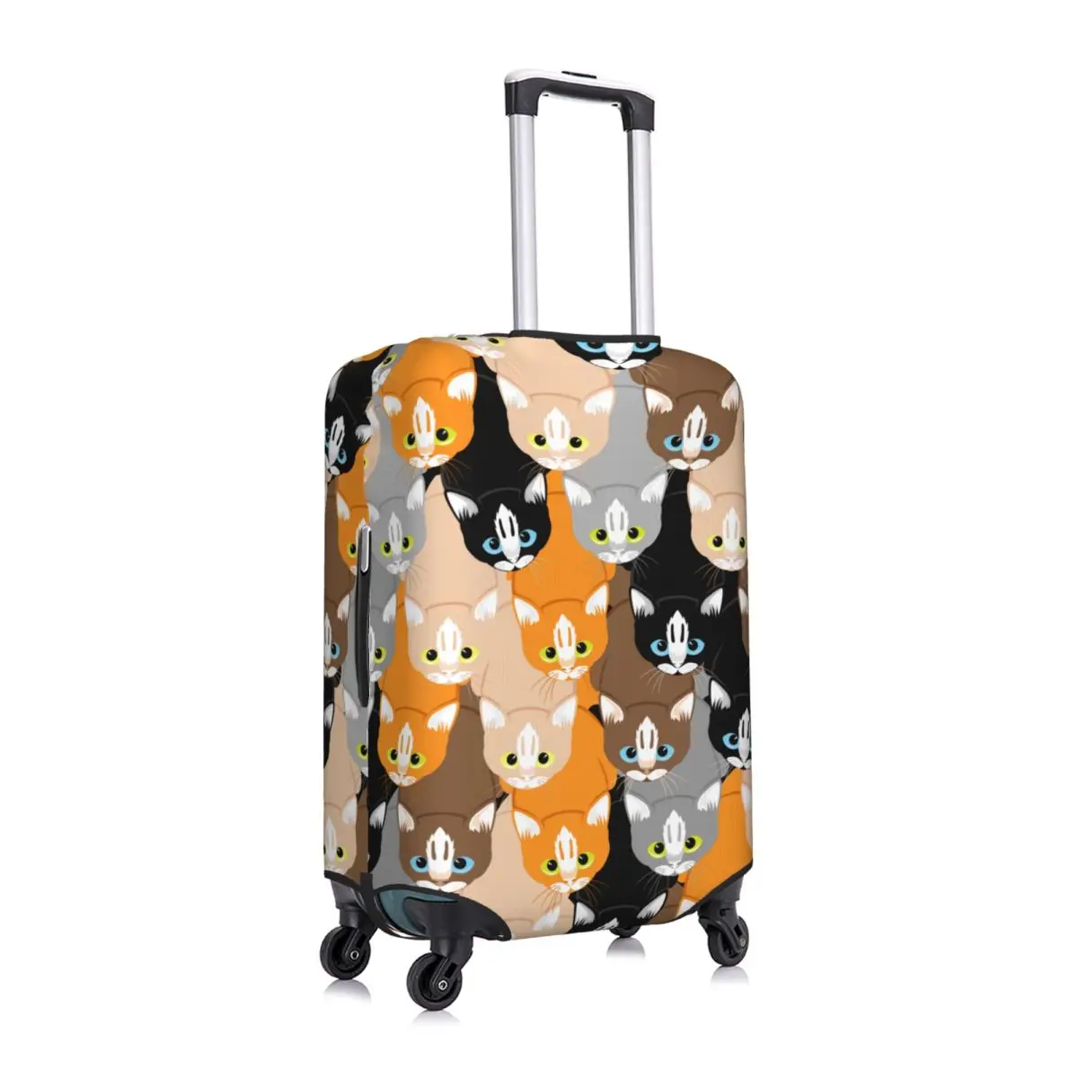Cute Cats Animal Suitcase Cover Flight Comics Practical Luggage Case Business Protection