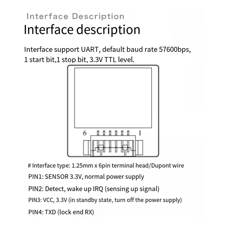 Fingerprint Identification Module ZW0608 Square Semiconductor Capacitive Fingerprint Acquisition Sensor Switch Module