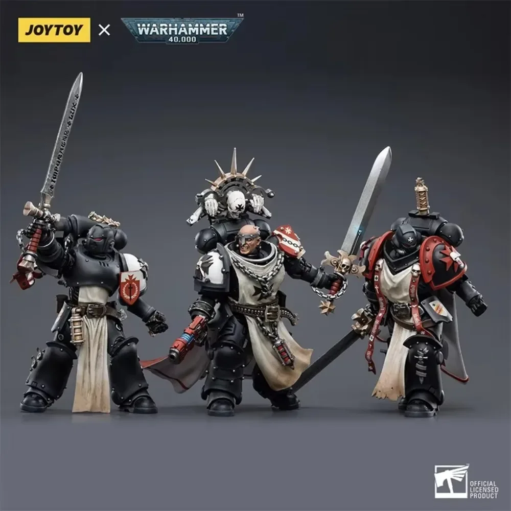 JOYTOY Warhammer 40k Action Figures Black Templars Marshal Baldeckrath Primaris Sword Brethren Anime Collection Model Toys 1/18