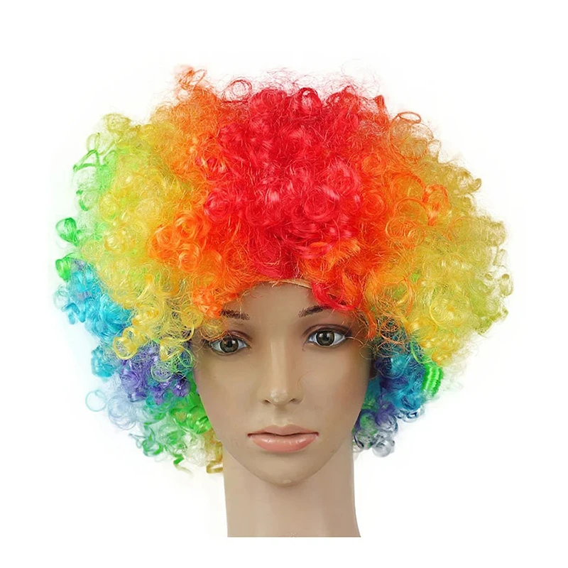 Clown Pruik Cosplay Prestaties Golvend Krullend Haar Voor Kerstmis Nieuwjaar Volwassen Verjaardagsfeestje Disco Decoratie Kindercadeau Benodigdheden