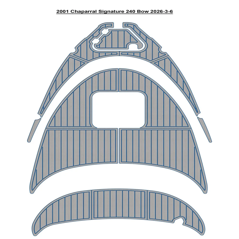 

2001 Chaparral Signature 240 Bow Pad Boat EVA Teak Deck Floor Mat SeaDek MarineMat Style Self Adhesive