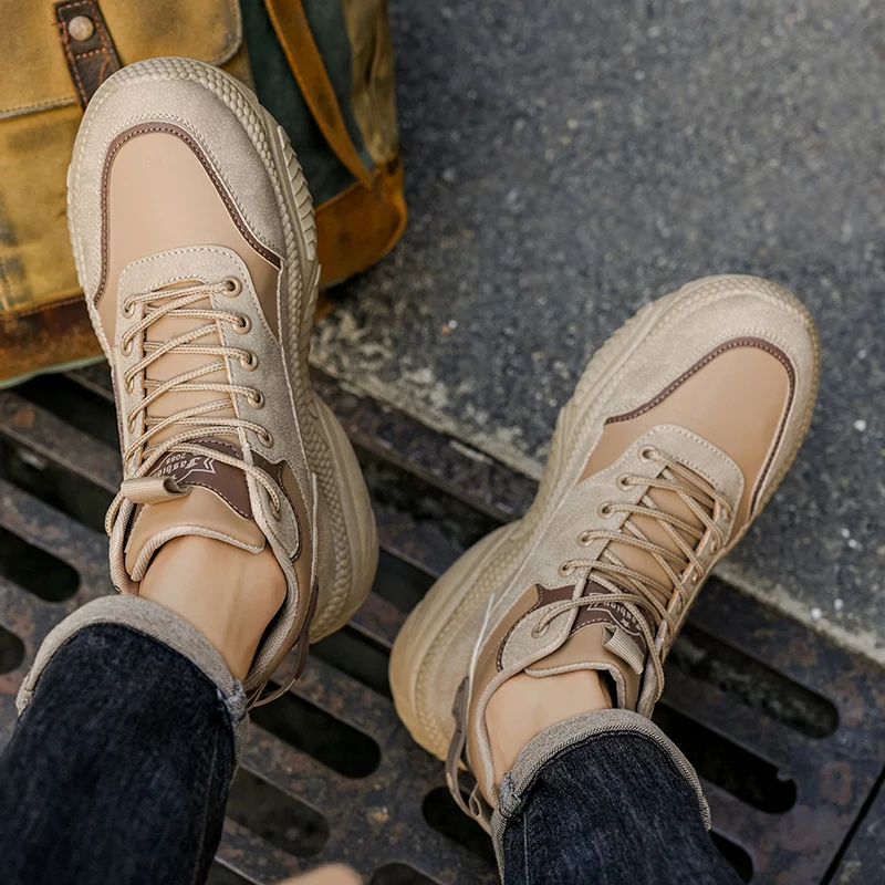 

Новая осенне-зимняя модная трендовая повседневная универсальная уличная износостойкая противоскользящая мужская спортивная обувь со средним верхом на толстой подошве