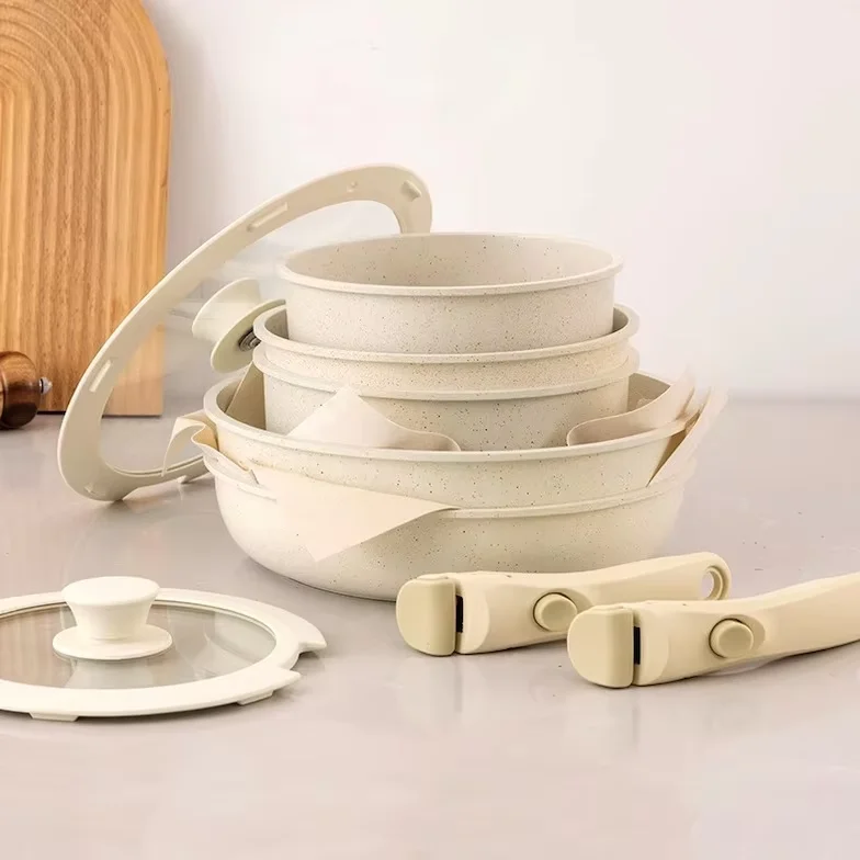 Great Value Offer AiMW Commercial Grade Maifan Stone Pot Combination Durable Cookware for Hotel Kitchen