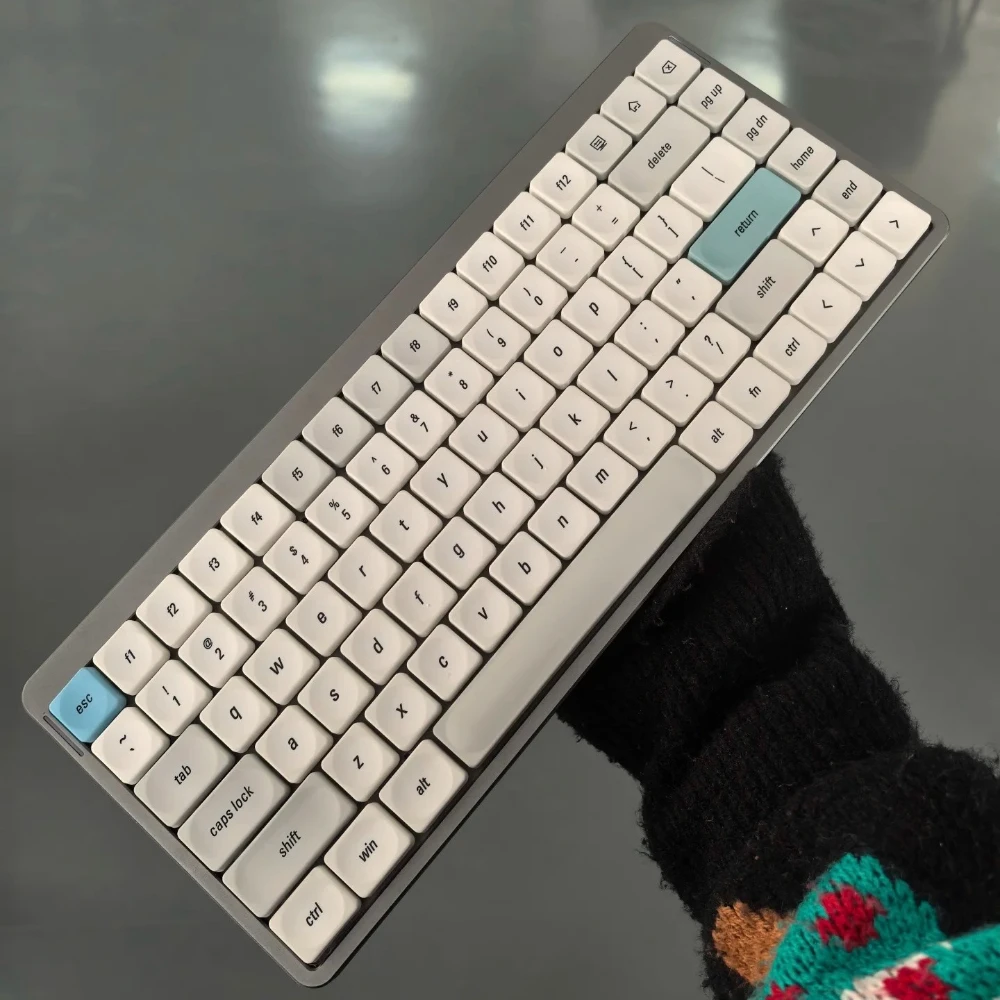 LCK Theme Low Profile Keycap Set PBT Custom Simple Retro Grey Keyboard Cap Original Office Gaming KeyCap für mechanische Tastatur