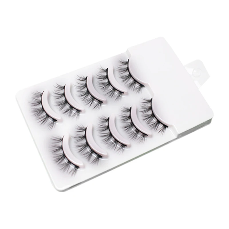 5 paia Manga Lashes 3D Natural Long Faux Mink Extension ciglia Fluffy Little Devil Cosplay ciglia finte trucco quotidiano degli occhi