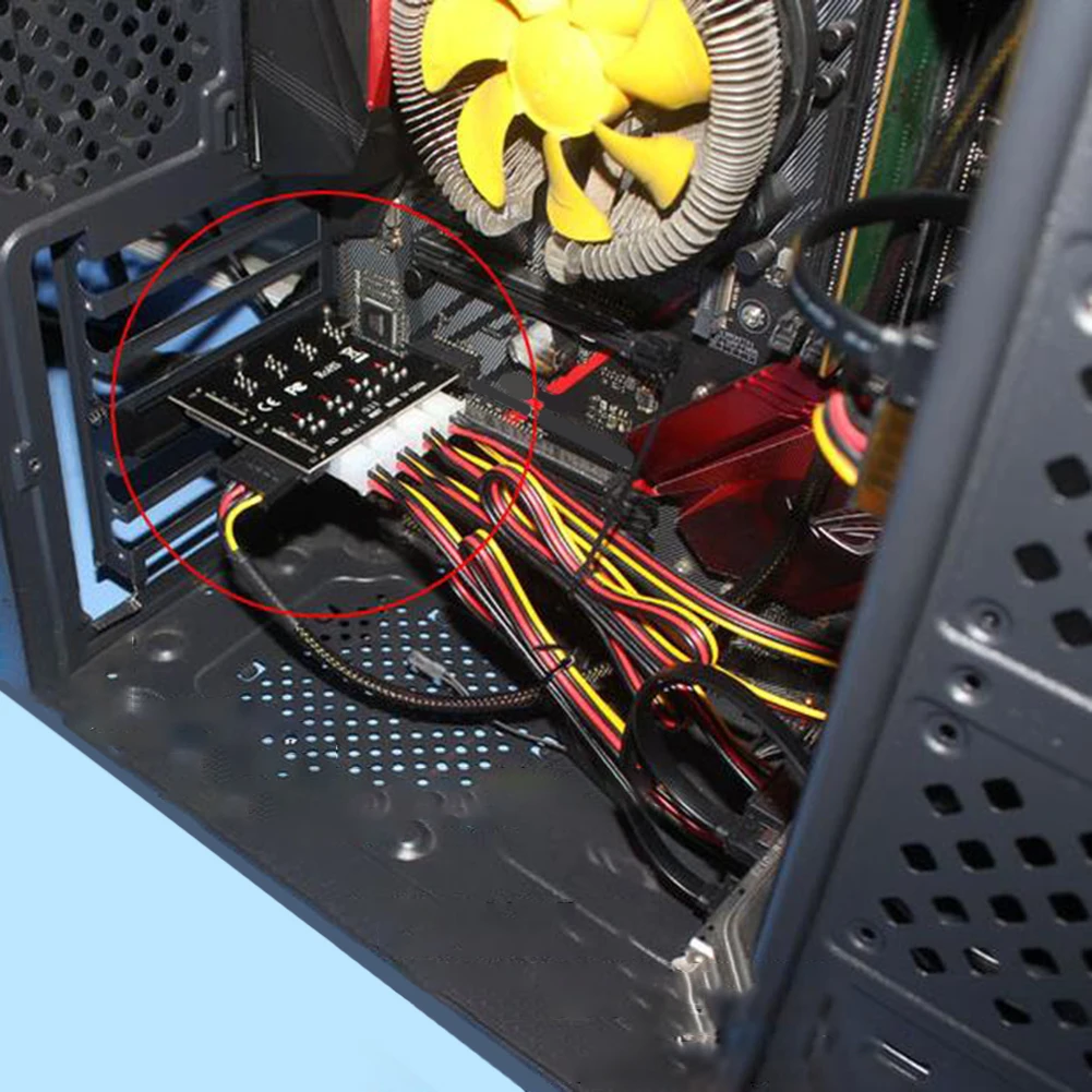4-Port HDD SSD Power Switch Controlle​r Hard Disk Management System HDD Power Switch Hard Drive Selector PCI SATA Drive Switcher