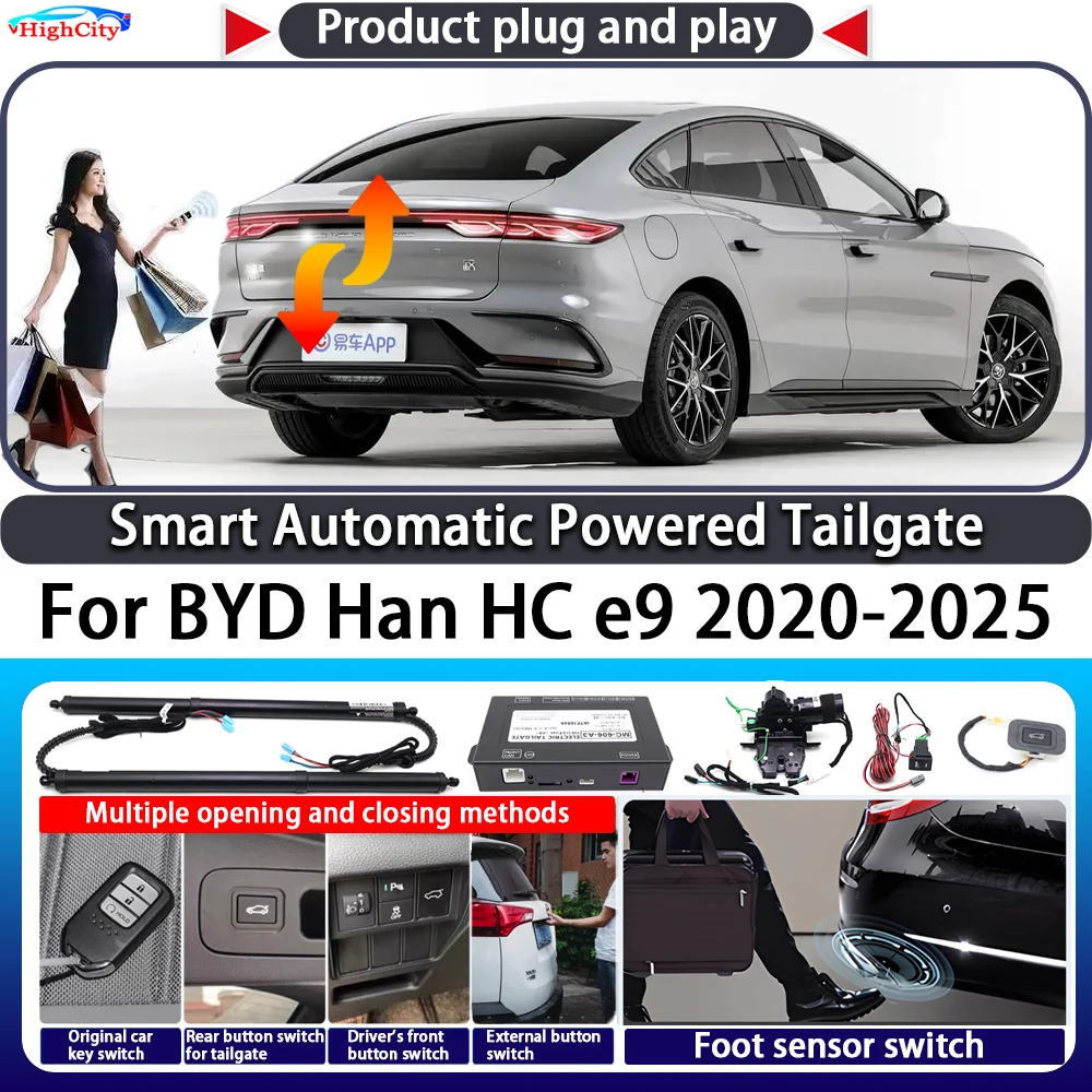 

For BYD Han HC e9 2020-2025 OEM Smart Automatic Powered Tailgate Key Control Trunk Lift Kit Electric Power Tailgate
