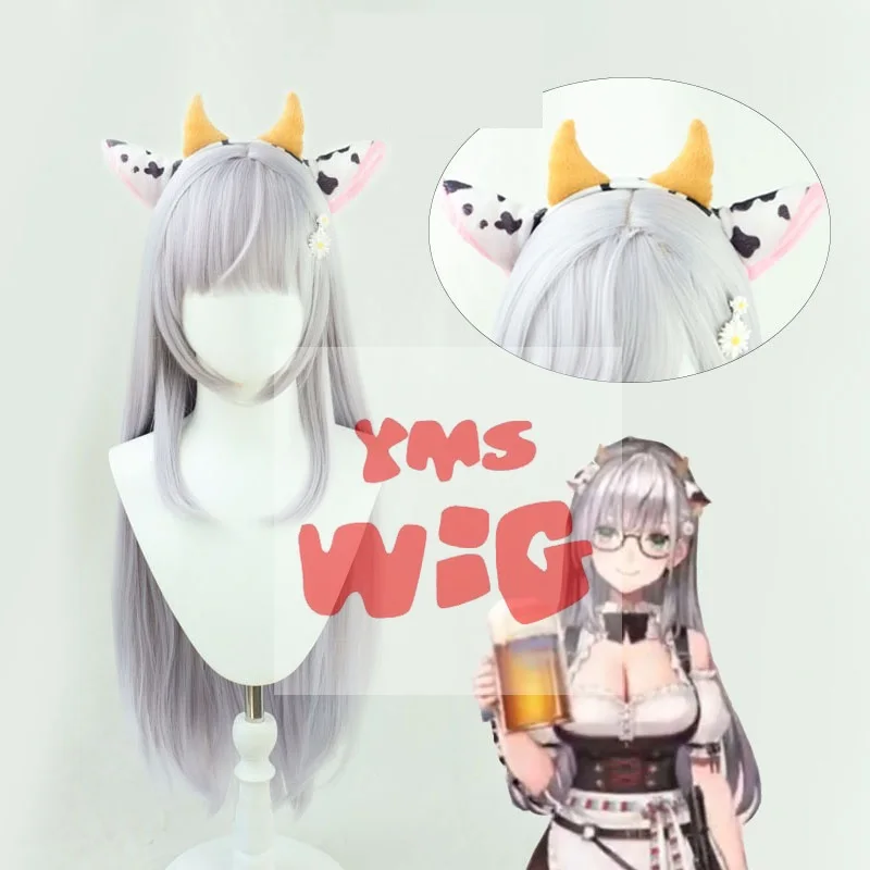 Perruque de Cosplay de VTuber Shirogane Noel, Cheveux Hololive Nette Youtuber, 4 Types, Degré de Chaleur, pour Fille