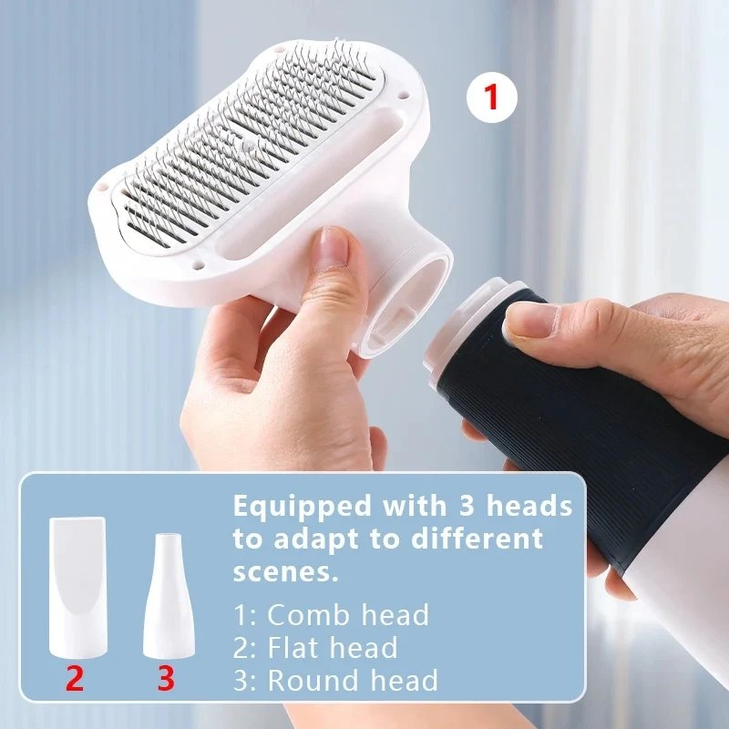 Pet Water Blower Hair Pulling Blowing Wind Modeling 3 In 1 Artifact Dog Hair Pulling Machine Hair Dryer Teddy Hair Comb Beauty