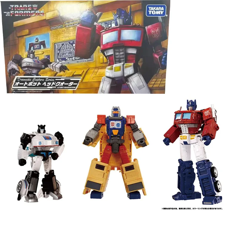 Takara tomy transformadores série de captura dramática autobot sede conjunto figuras de ação presente natal modelo brinquedo anime