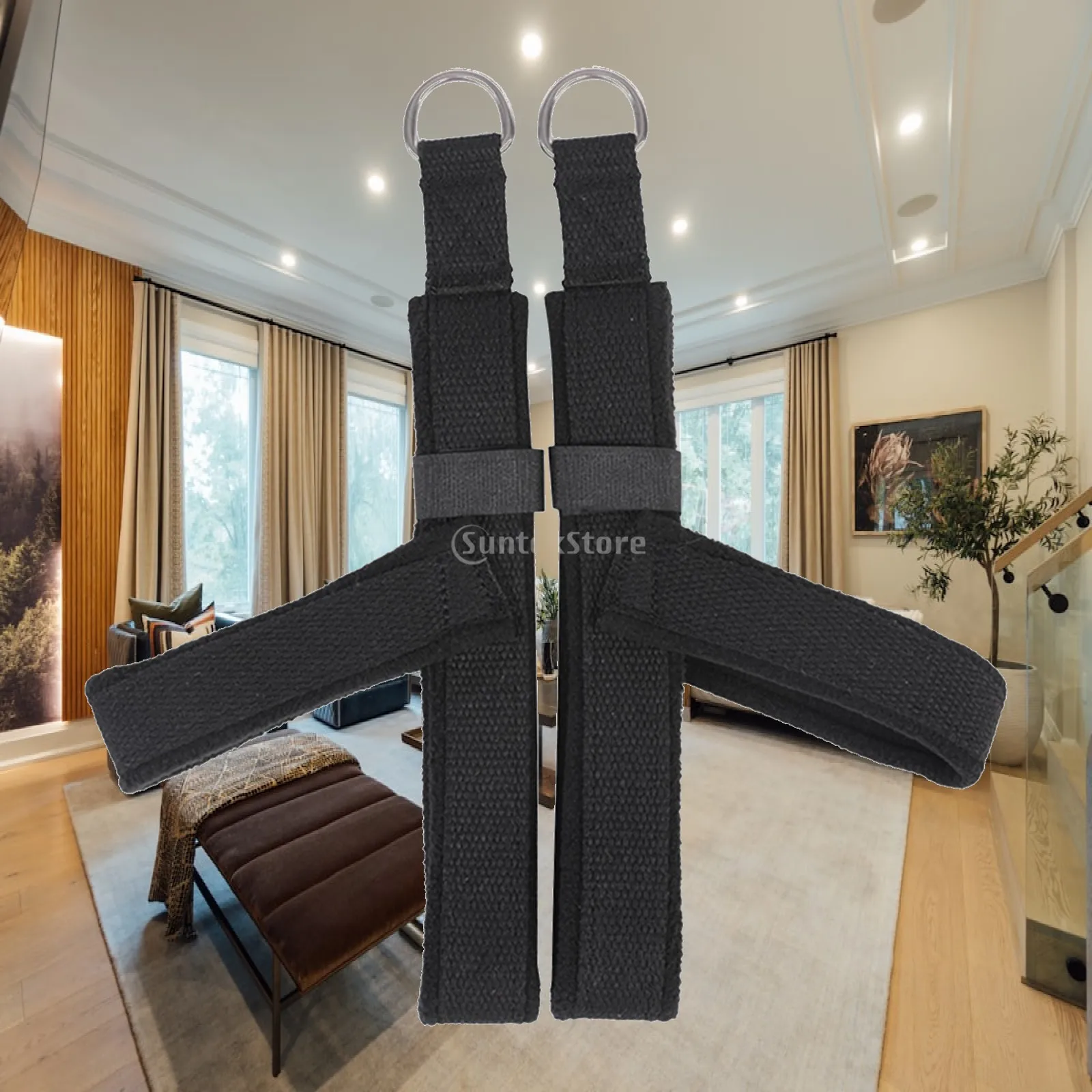 Sangle de Pilates multifonctionnelle, sangle d'étirement pour entraînement, accessoire de Pilates et de yoga, bande de résistance pour exercices à domicile et en salle de sport