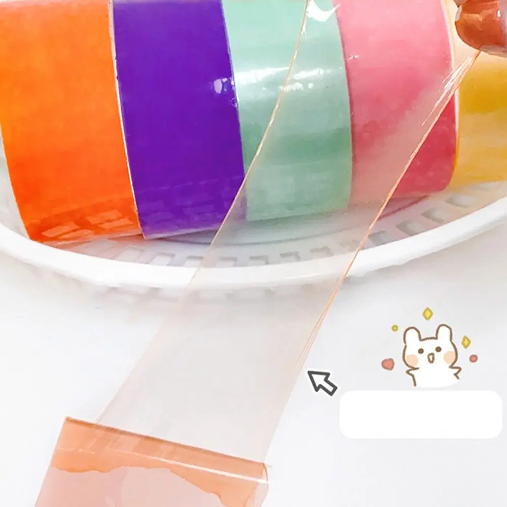 어두운 빛나는 끈적 공 롤링 테이프에 6Pcs 광선 10M 무작위 색상 형광 DIY 볼 테이프 다채로운 안전