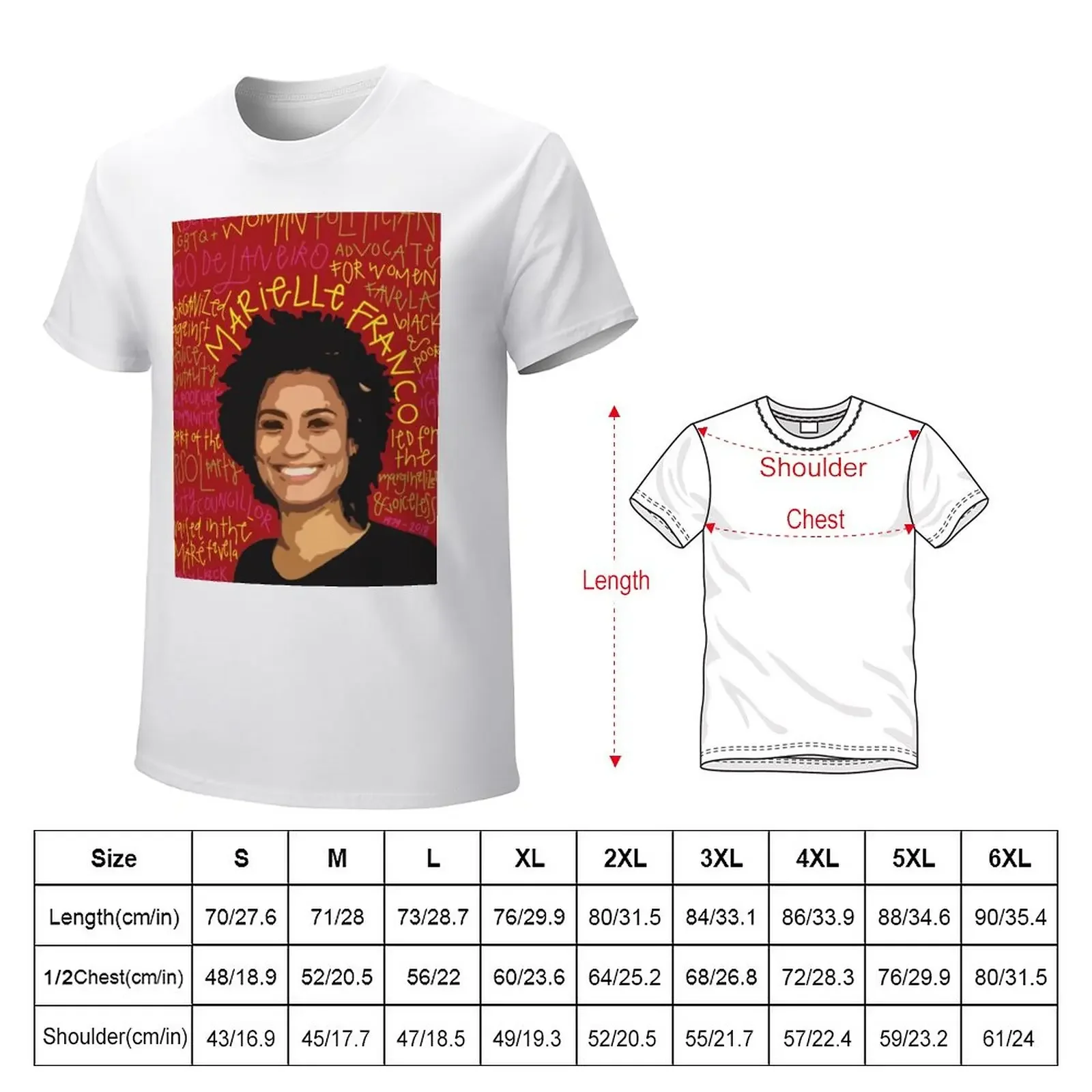 Marielle Franco T-Shirt tees hippie clothes t shirts for men cotton plain customs anime mens clothing