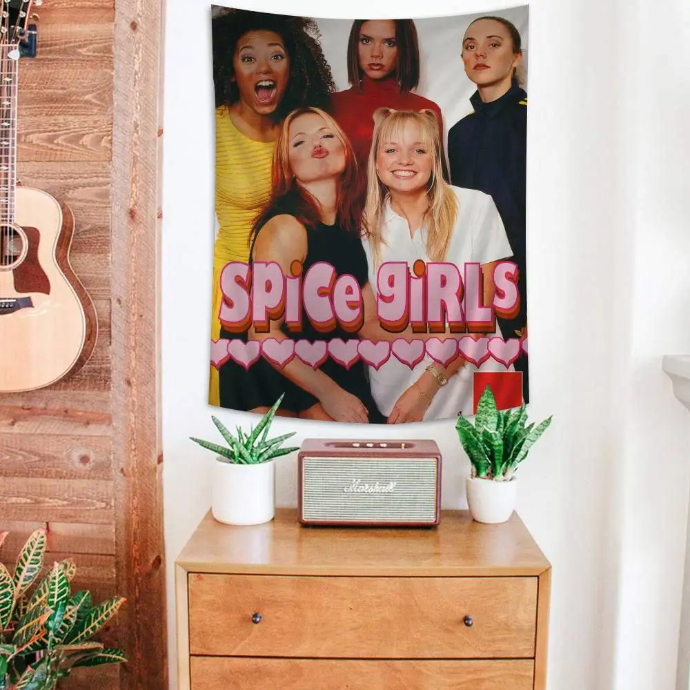 Musical group Spice Girls DIY Wall Tapestry for Living Room Home Dorm Decor Wall Art Decor