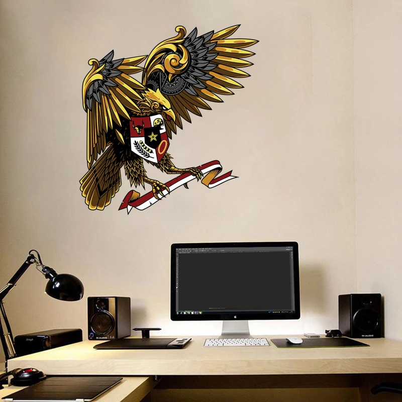 Three Ratels QC538 Personalized Art Animal Stickers Eagle Auto Moto Vinyle Stickers Race Huile Car Accessories Wall Sticker
