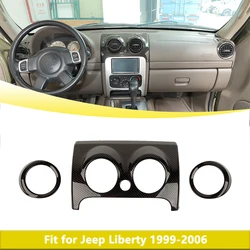 Central Console AC Vent Outlet Panel Decoration Cover Trim for Jeep Liberty 1999-2006 ABS Stickers Car Interior Accessories