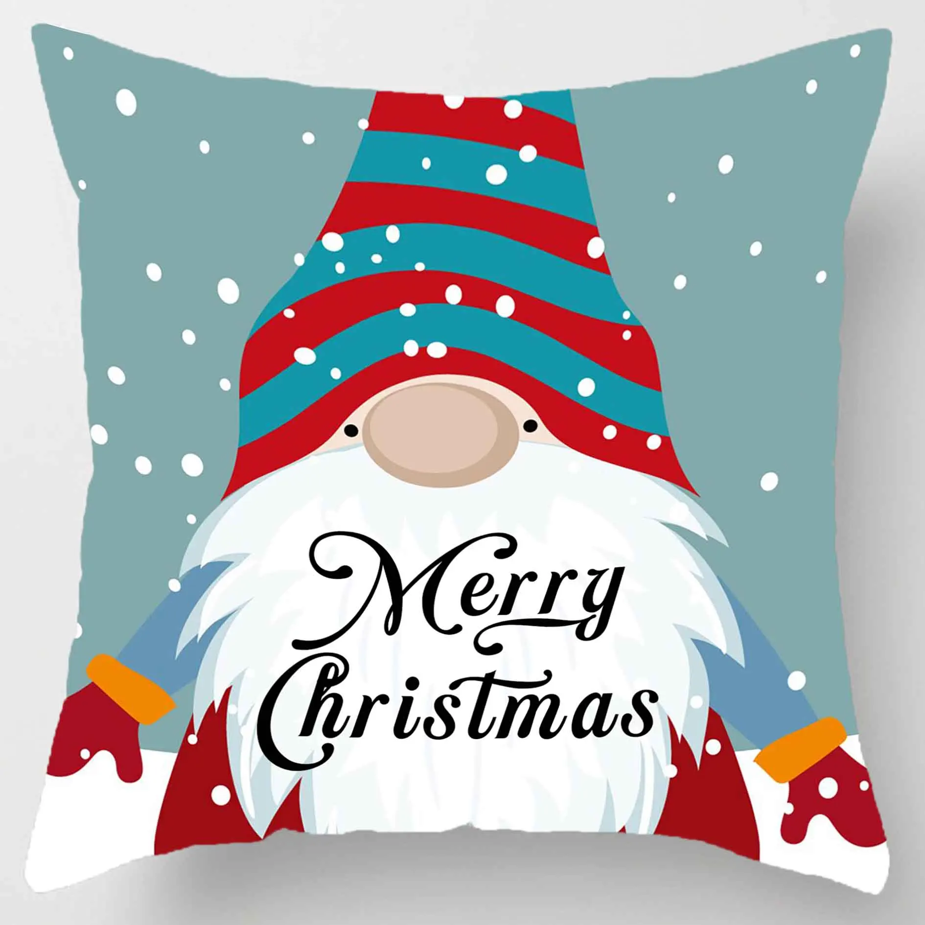 Weihnachtskissen-Set, 45 x 45 cm, Kissenbezug, Weihnachtsornamente, geeignet für Zuhause, Navidad Noel, Weihnachtsgeschenke, Weihnachtsschmuck – Detail 5