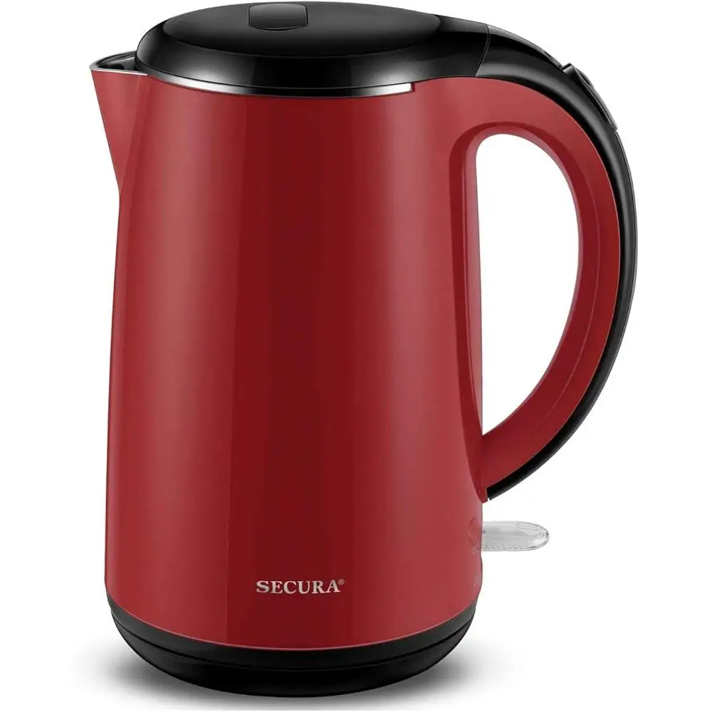 กาต้มน้ําไฟฟ้าสแตนเลสผนังคู่ปิดอัตโนมัติต้ม-แห้งป้องกัน 1.8Qt BPA ฟรีเดือดเร็วปลอดภัยใช้ประหยัดพลังงาน