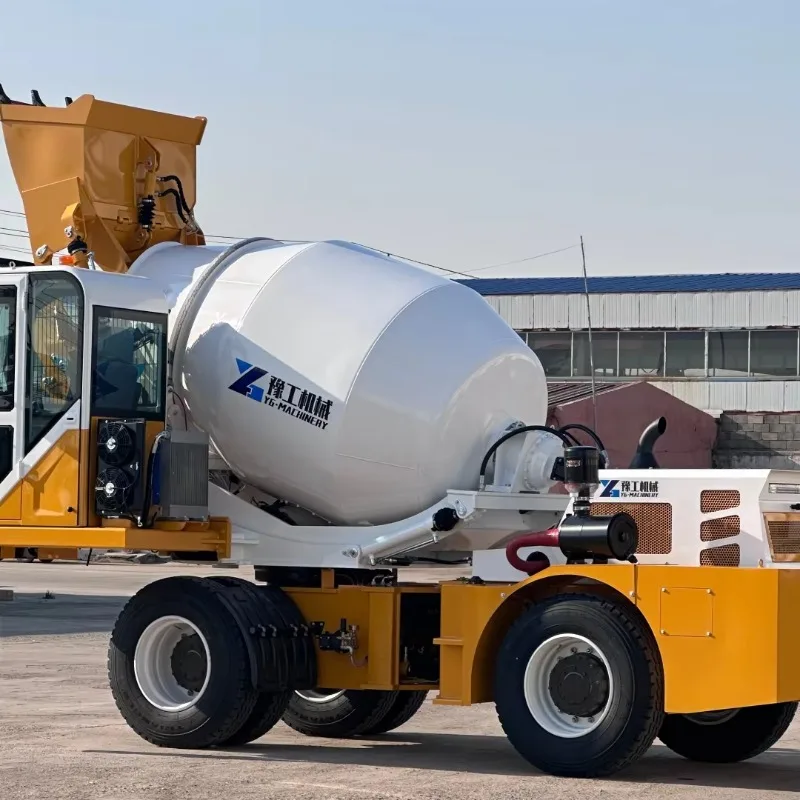 Factory 270 Degree Rotating Self-loading Concrete Mixer Truck Auto Feeding 2m3 3m3 High Capacity One-person Integrated