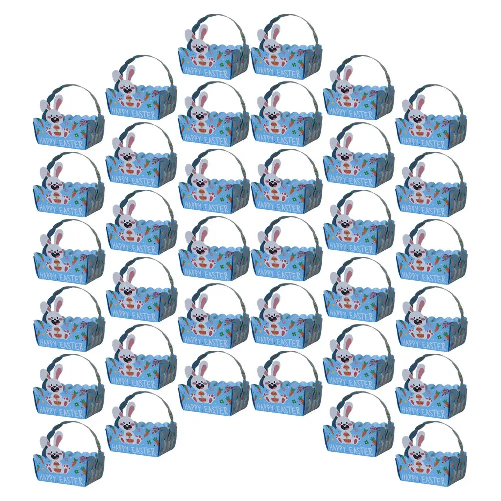 

50 Pcs Candy Box Easter Gift Packaging Paper Storage Container Blue Basket DIY Party Favor Cookie Sweets Holder