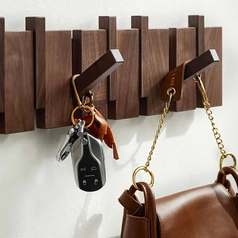 

Entrance Hall Bedroom Hangers for Clothes Organizer Wood Multipurpose Hat Backpack Coat Shawl Storage Hanger Space Saver on Wall