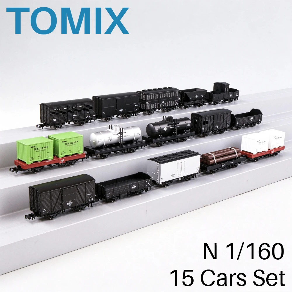 TOMIX N Scale 1/160 Train Model 97976 Nostalgic Two Axle Freight Wagon 15 Set Railway Carriage Model Adult Toy Gift