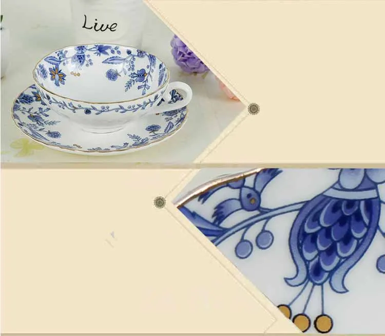 160ML Tea Cup Set European Style Bone China Coffee Cup High Grade Afternoon Tea Cups Creative Ceramic Tea Set Tea Set Cup