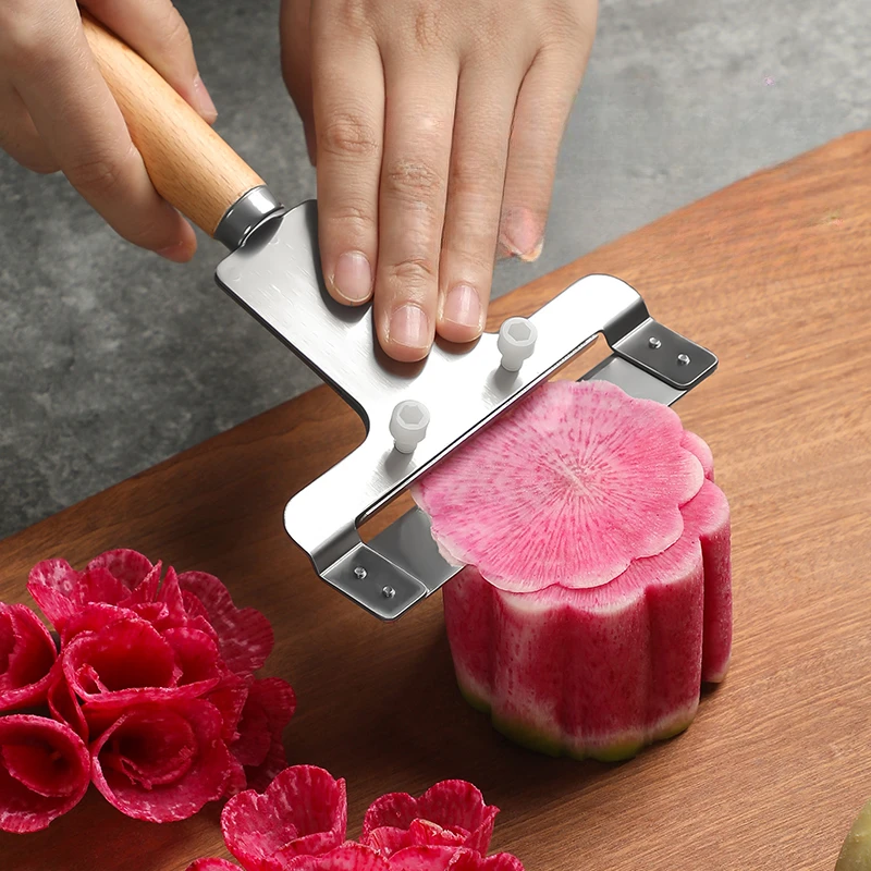 Stainless Steel Knife Slicer, Chef's Plate Decoration, Small Tool, Puller, Fruit and Vegetable Radish, Broach