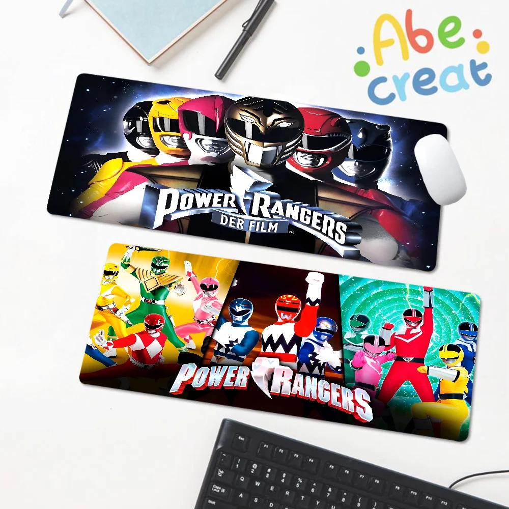 Film P-Power R-Rangers Mousepad Custom Skin Desktop Desk Mat Kawaii Gaming Accessories Students Writing Pad for PC Computer