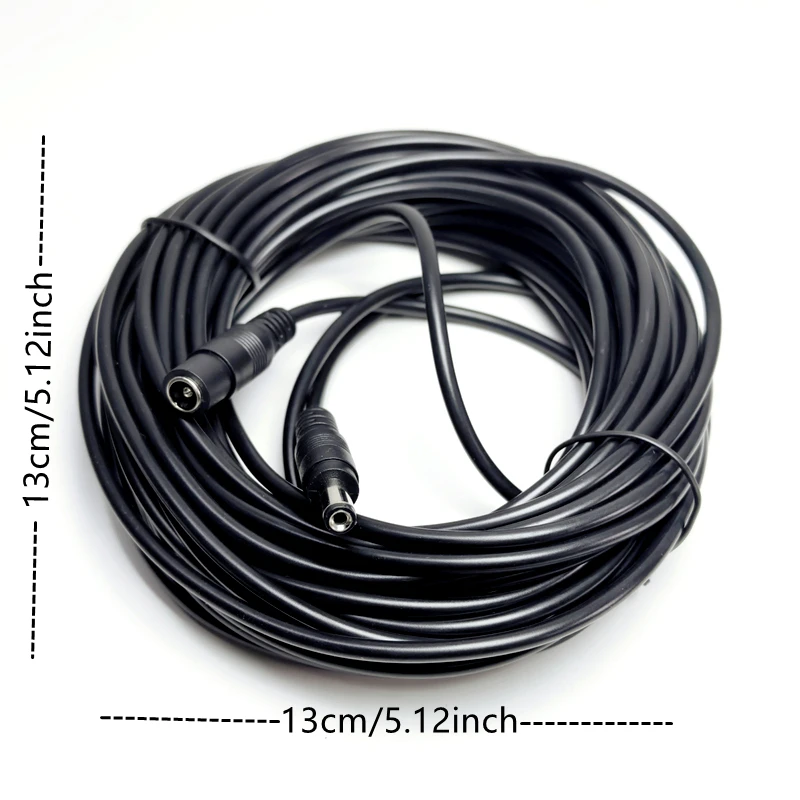Cable de extensión CC 5,5*2,1mm 3/10/15/20 metros Copport 3V/5V/12V cables extendidos para cámaras WIFI/AHD/IP enrutador de rayas Led