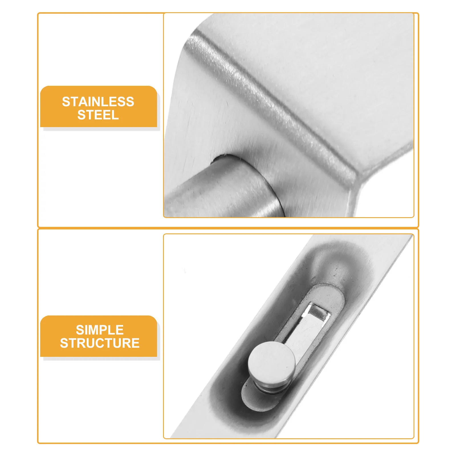 

Flush Bolt 25Cm Stainless Steel Security Hidden Latch for Double French Wooden Doors Heavy Duty Slide Bolt Anti-Scratch Rust