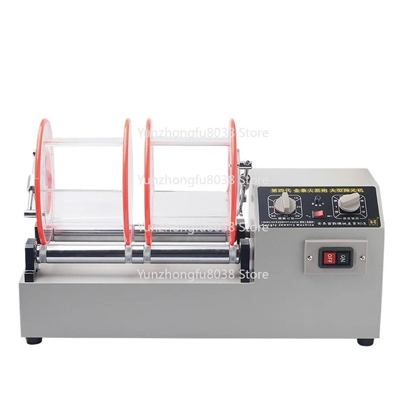 

KT-2000 Большая барабанная полировальная машина, портативная маленькая роликовая бочка для шлифования стальных шариков, инструменты для золота, серебра и золота